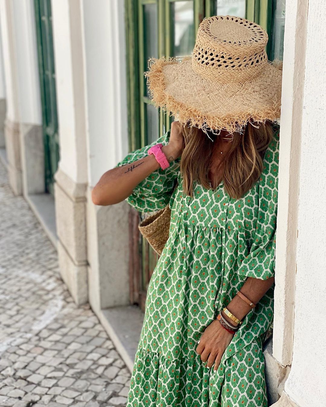 Robe d'été bohème vintage imprimée