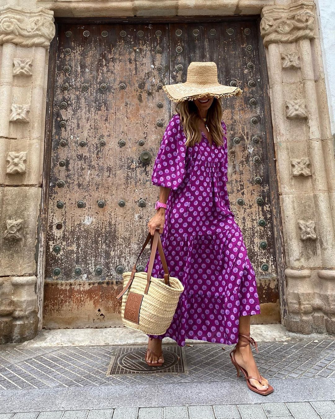 Robe d'été bohème vintage imprimée