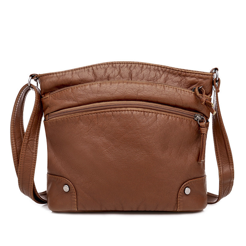 Sac rétro en cuir délavé