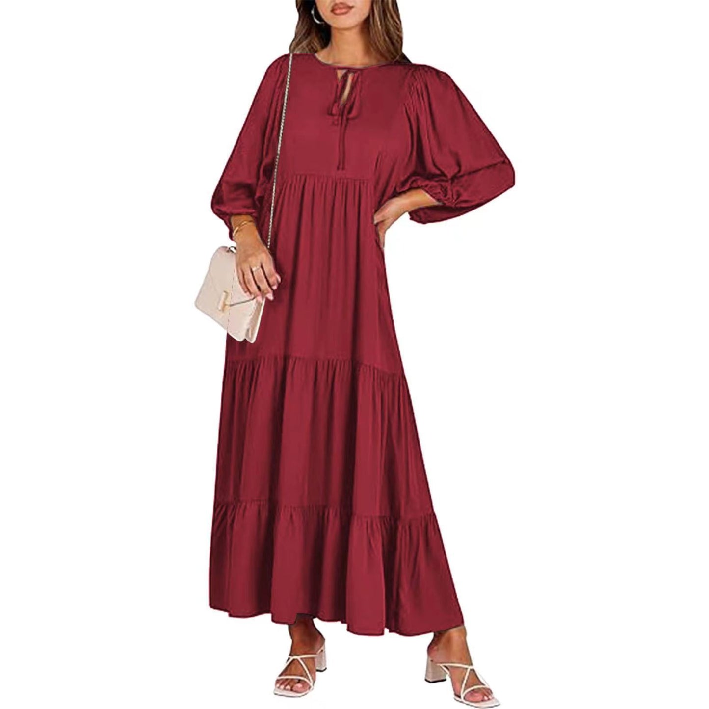 Robe d'été bohème vintage imprimée