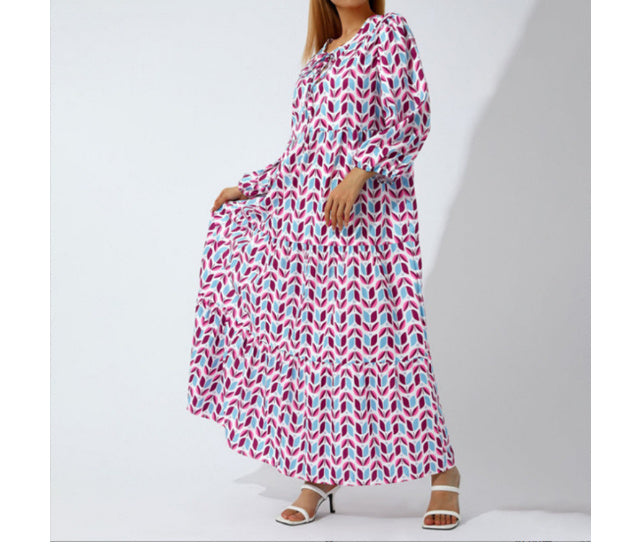 Robe d'été bohème vintage imprimée