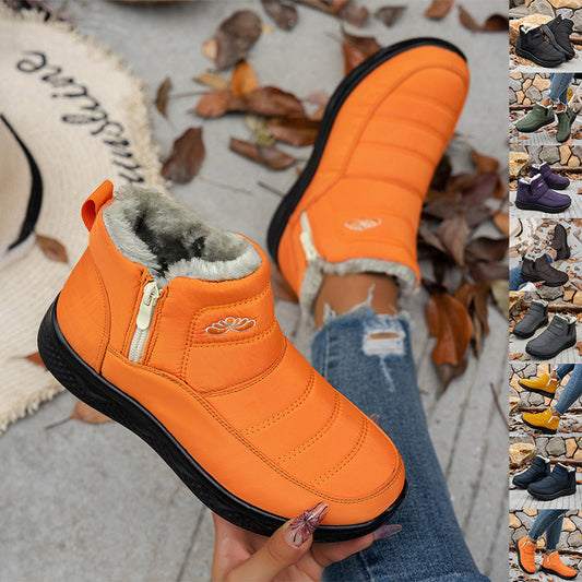 Bottes de neige d'hiver avec fermeture éclair