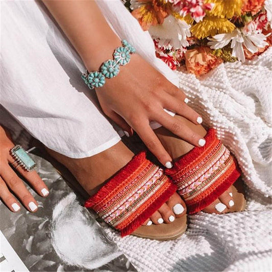 Sandales plates pour femmes
