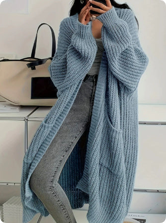 Le Maxi Gilet "Iris" - Maille Torsadée