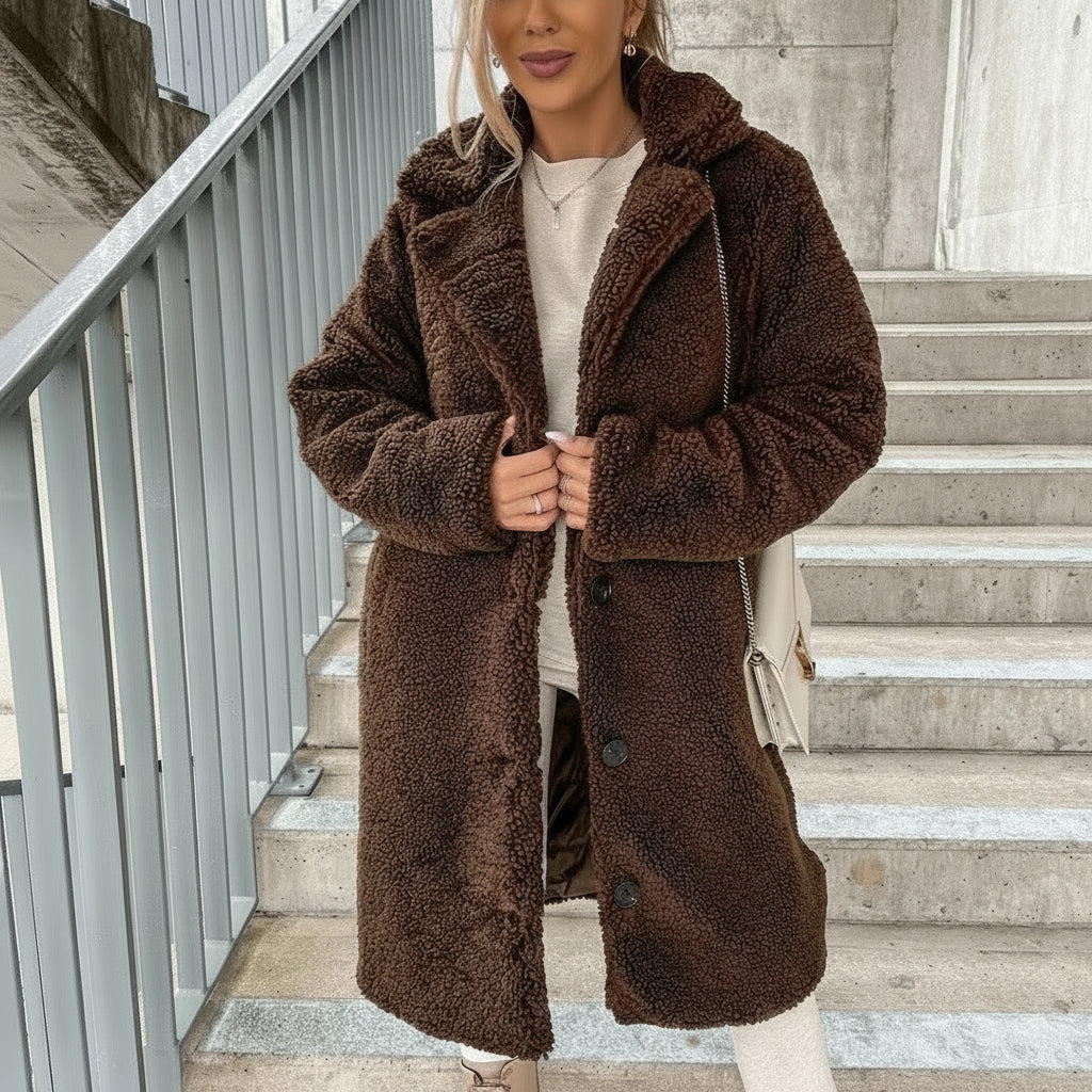 Le Manteau Teddy "Mila" - Longueur Mi-Cuisse