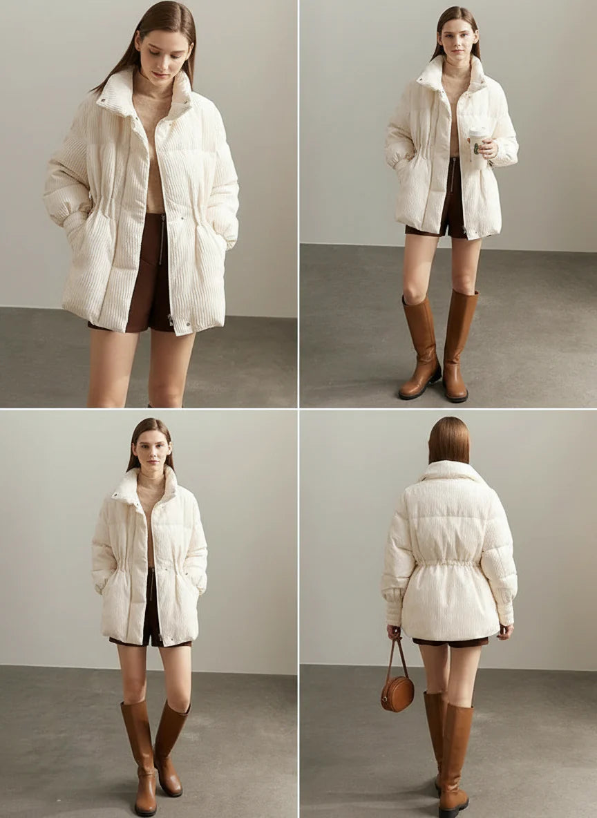 La Doudoune Signature "Anaïs" - Duvet de Canard & Col Montant