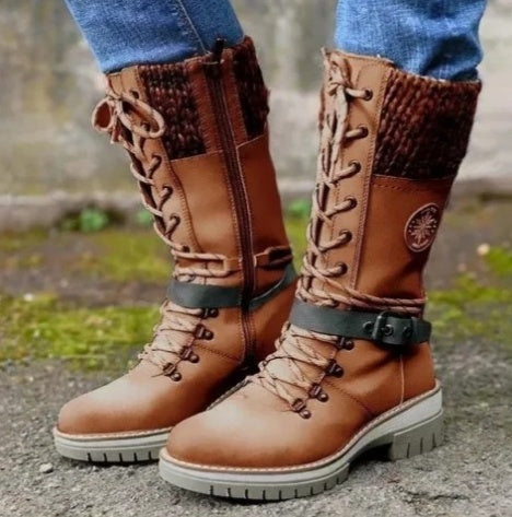 Les Bottes Hautes "Nordic" - Revers Tricoté